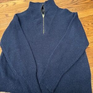 Jcrew navy zip up sweater